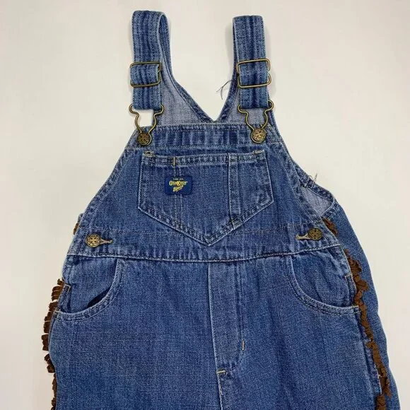 Oshkosh B'gosh Vestbak Size 24M Pants Overalls Cowboy Western Style Denim Jeans - Picture 4 of 12